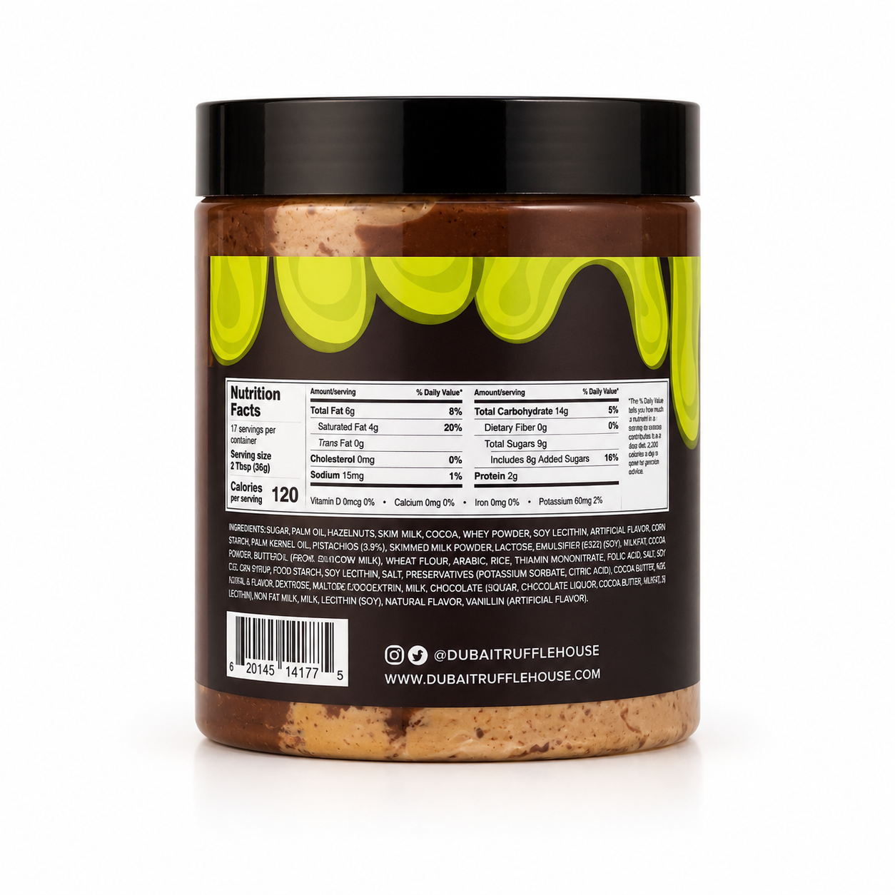 Dubai Chocolate Spread with Pistachio & Crispy Kataifi | 18 oz Luxury Spread